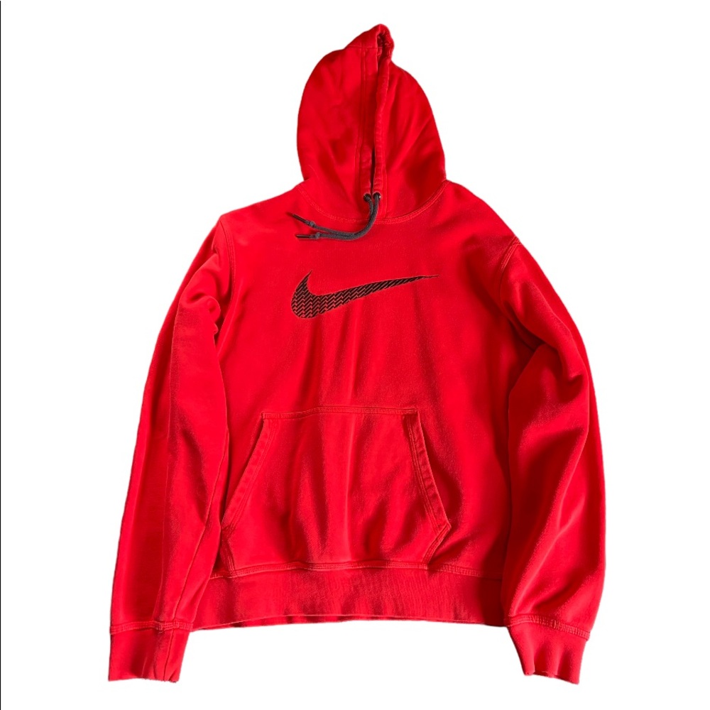 Men’s Nike Hoodie Hooded Pullover Sweater Red Size Large Lightly Used